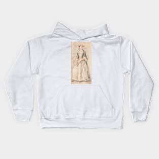 A Lady with a Fan by Paul Sandby Kids Hoodie